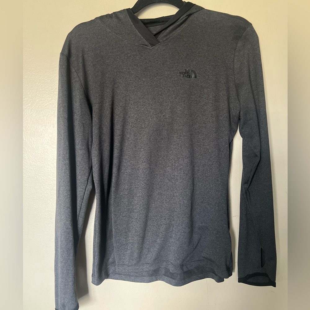 The North Face Women's Dark Gray Long Sleeve Tee with Hood
